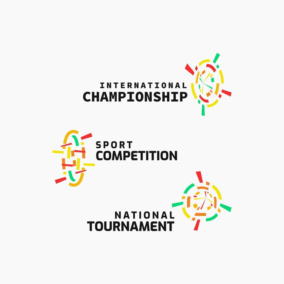 kreativ cirkel sport logotyp vektor designmall för mästerskap, turneringar och tävlingar. kreativa sport mästerskap event logotyp vektor designkoncept med lekfulla och moderna stilar.
