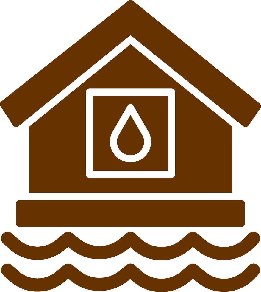 Wasserhaus-Vektorsymbol vektor