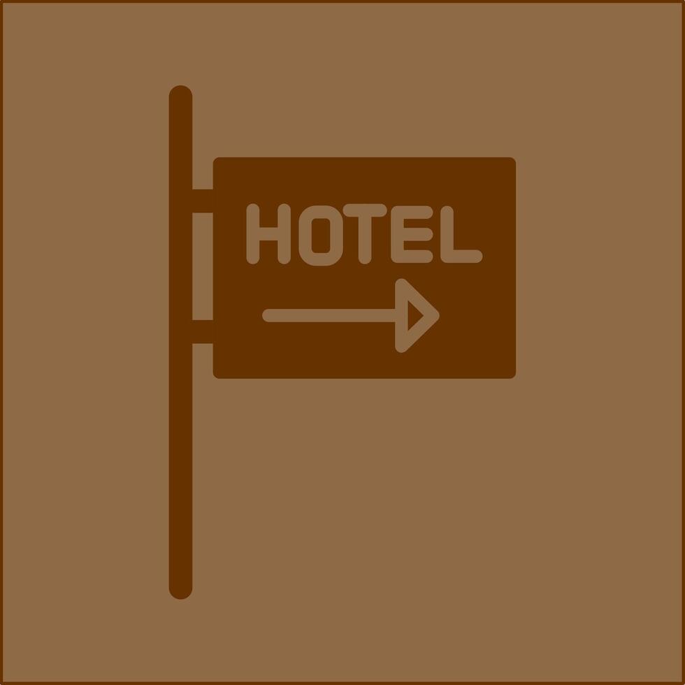 hotell tecken vektor ikon