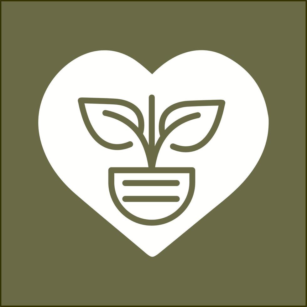 Ökologie Herz Vektor Symbol