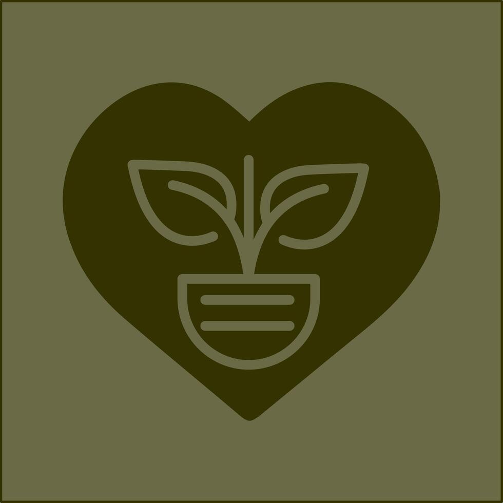 ekologi hjärta vektor ikon