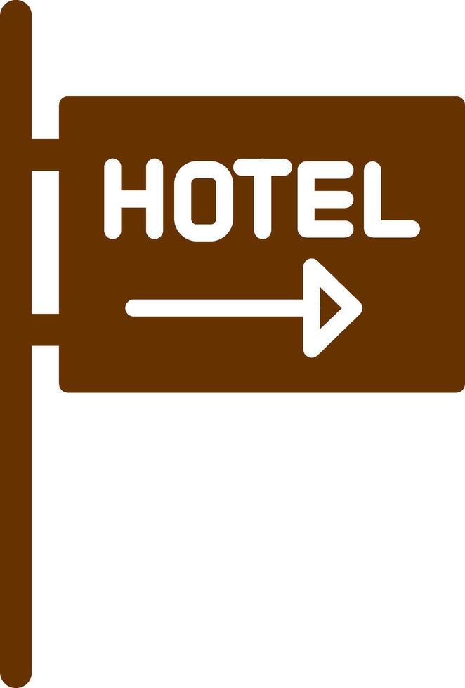 Vektorsymbol für Hotelzeichen vektor