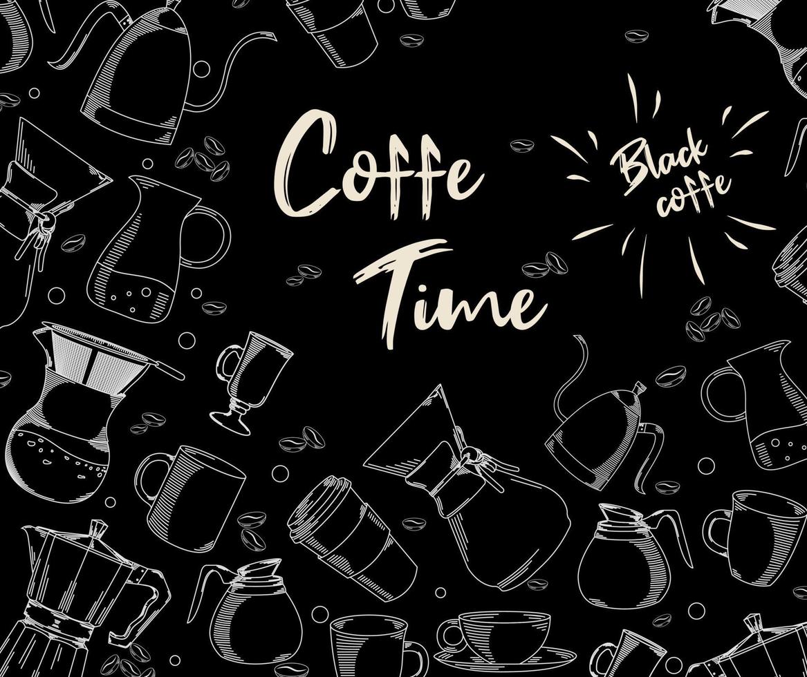 Kaffee-Tool-Hintergrund vektor