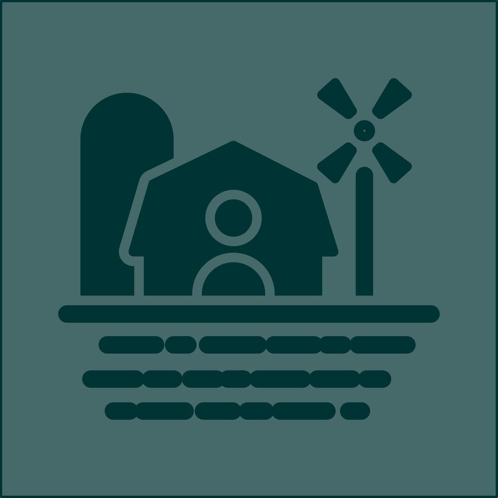 Bauernhaus-Vektor-Symbol vektor