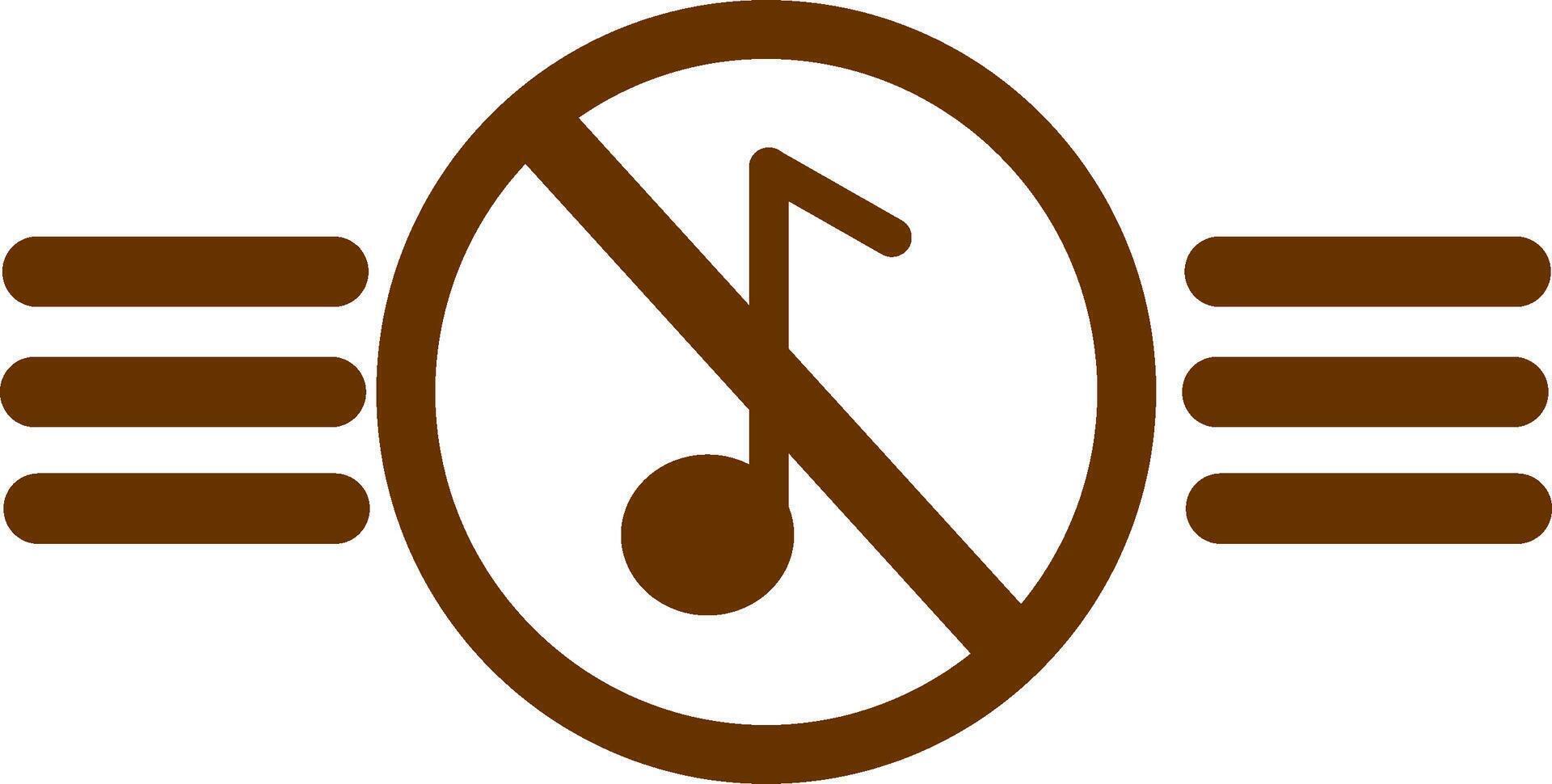 Musik- deaktiviert Vektor Symbol