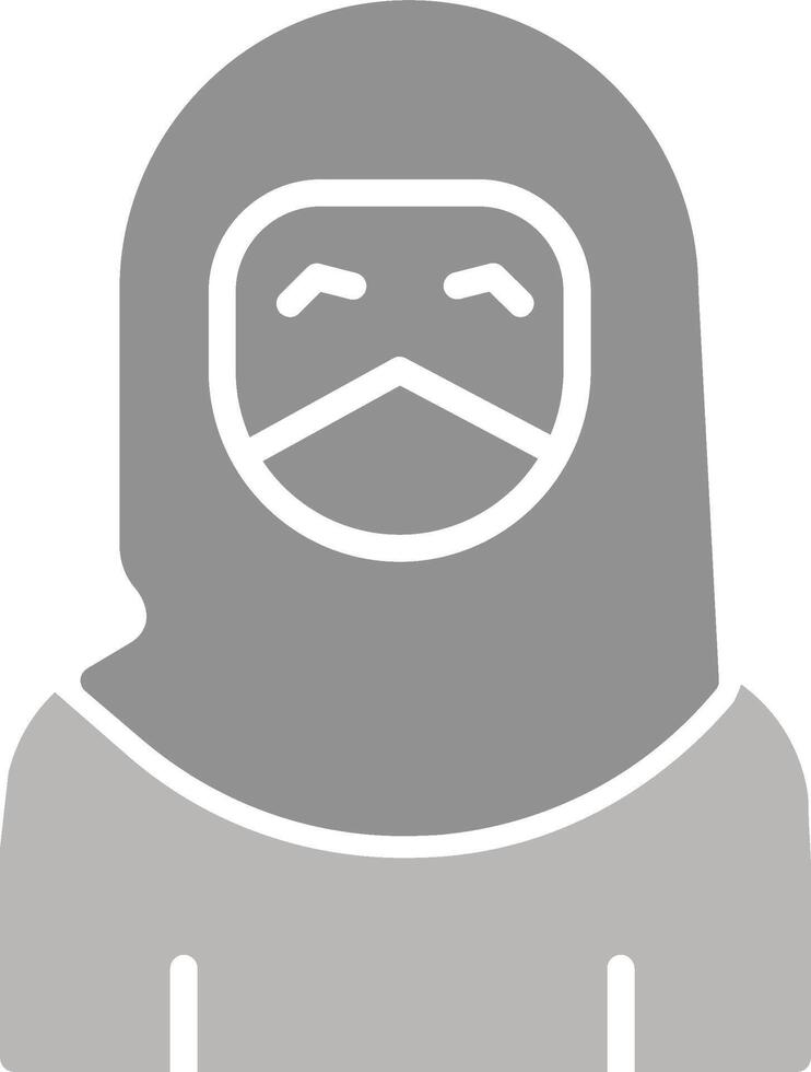 Frau mit Niqab-Vektorsymbol vektor