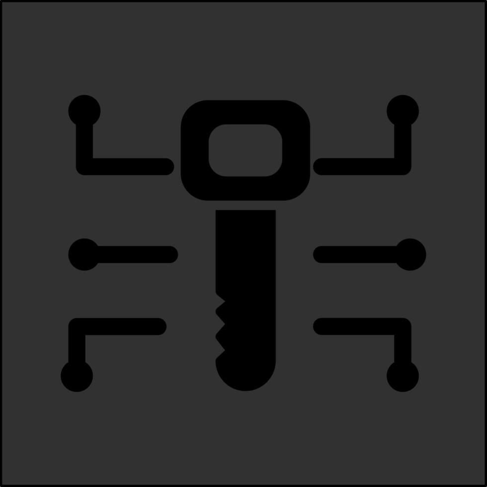 Vektorsymbol für elektronischen Schlüssel vektor