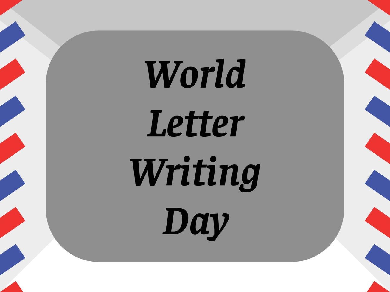 kuvert, världen brevskrivande dag, papper vektor