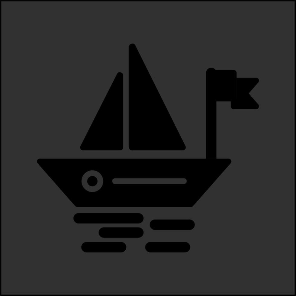 kleines Boot-Vektor-Symbol vektor