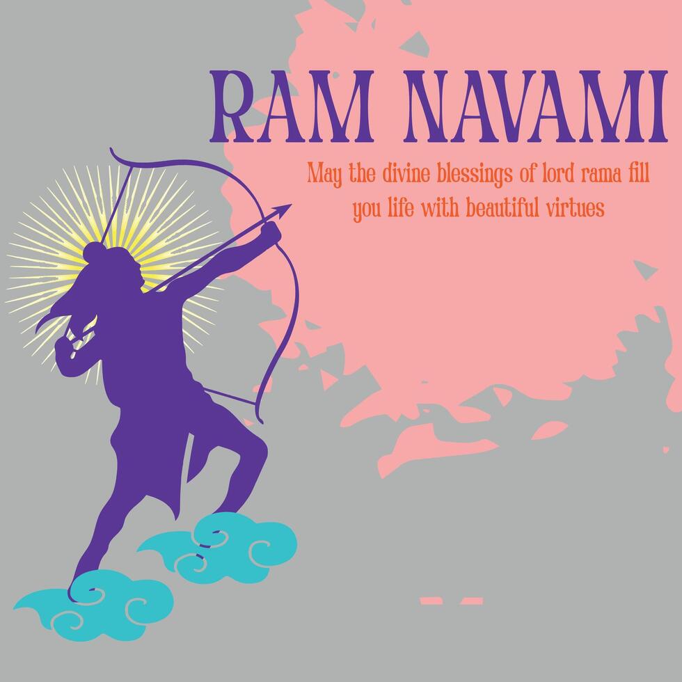 Gruß Design zum RAM Navami Festival vektor