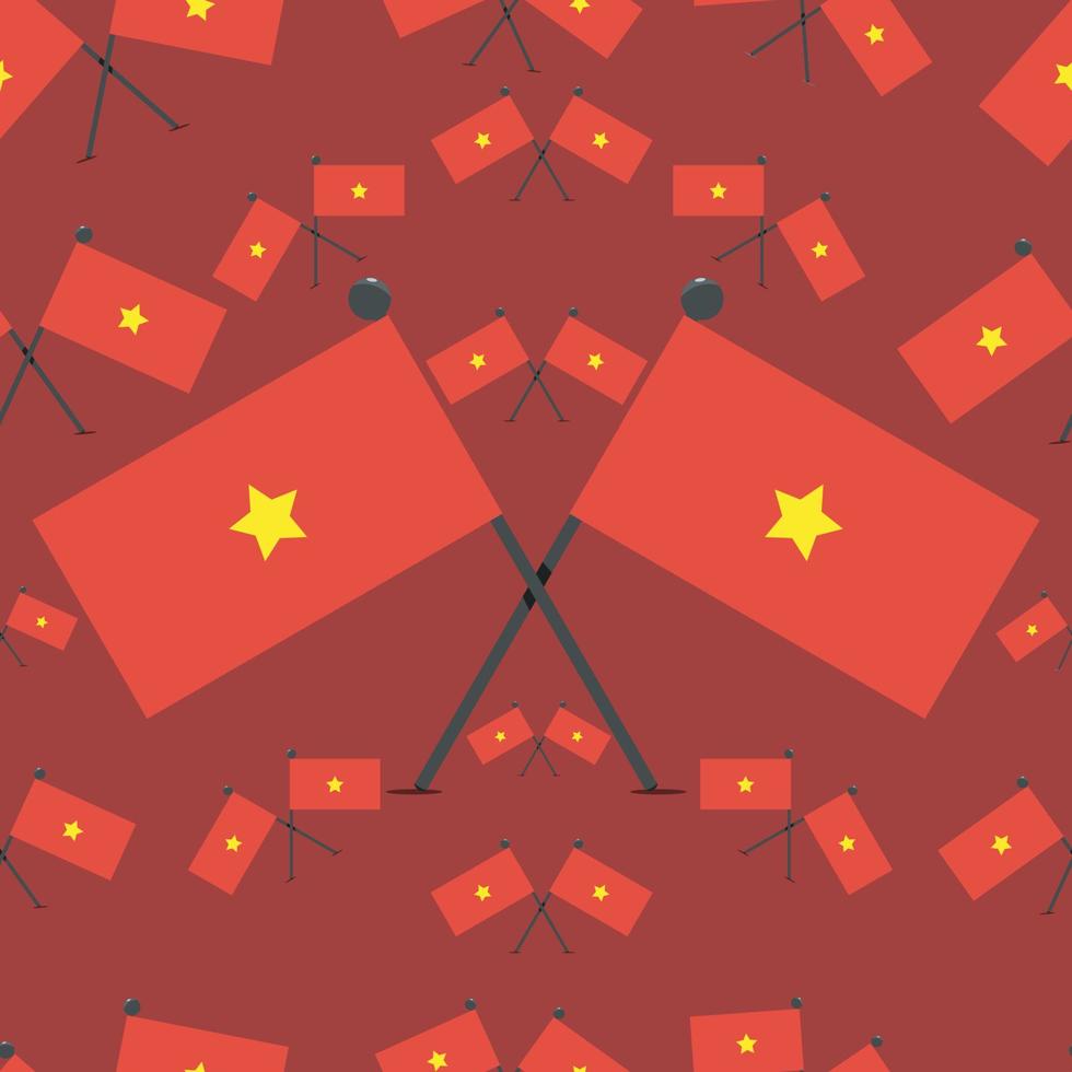 vektor illustration av mönster vietnam flaggor