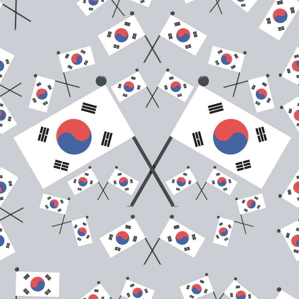 Vektor-Illustration von Muster-Korea-Flaggen vektor