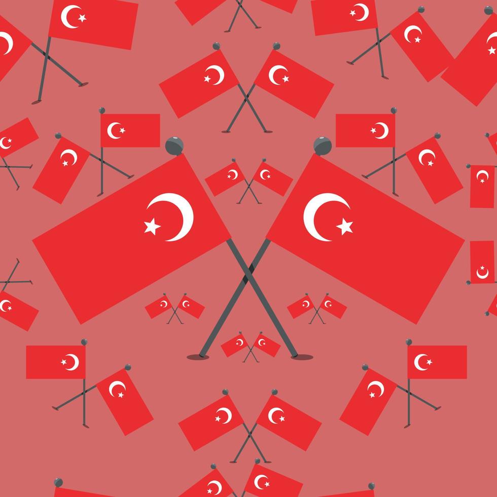 vektor illustration av mönster Turkiet flaggor