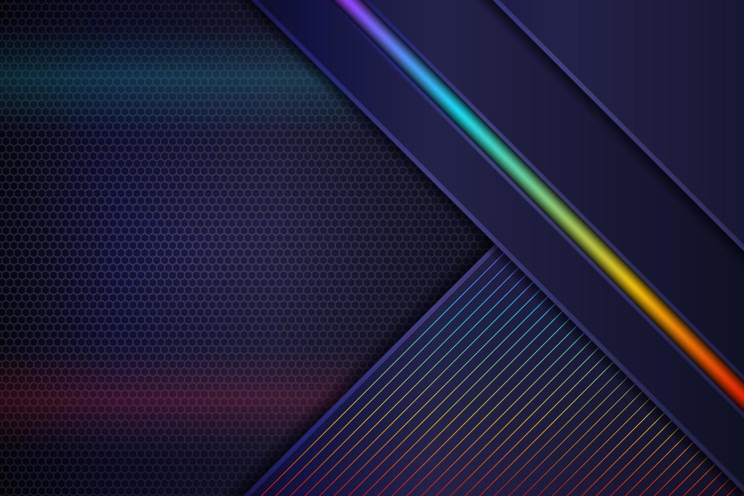 abstrakt modern färgglada diagonala lager rgb glöd bakgrund vektor