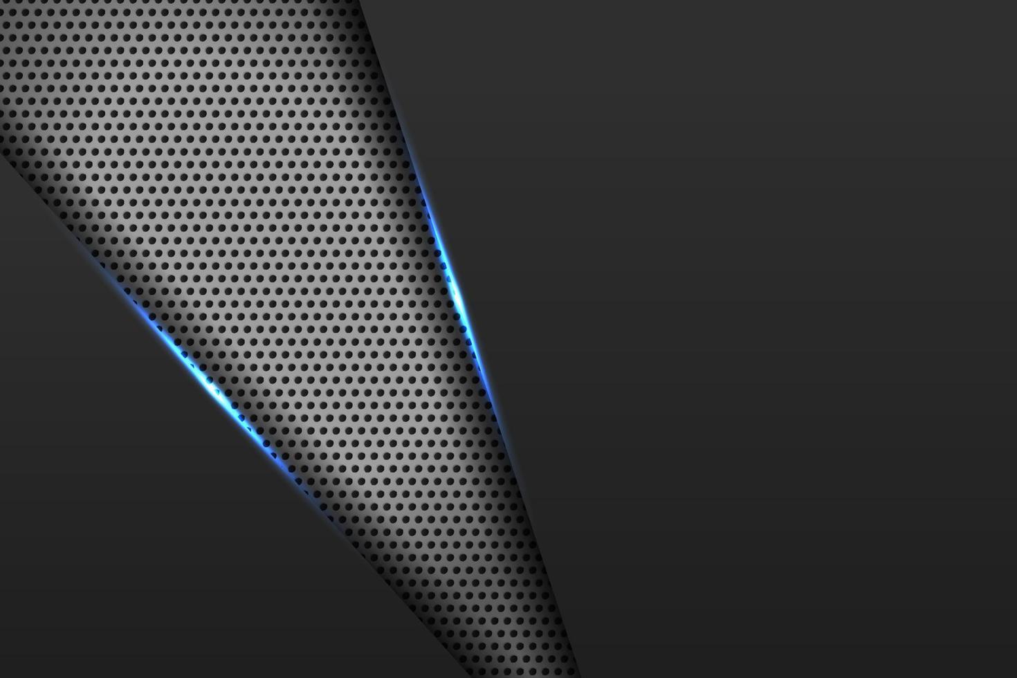 moderne futuristische Technologie diagonales minimalistisches geometrisches Glühen blau mit metallischem Hintergrund vektor