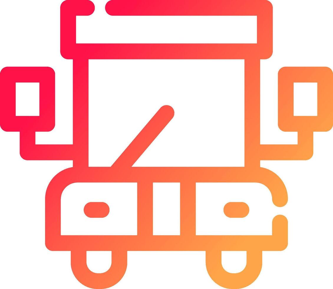 skola buss kreativ ikon design vektor