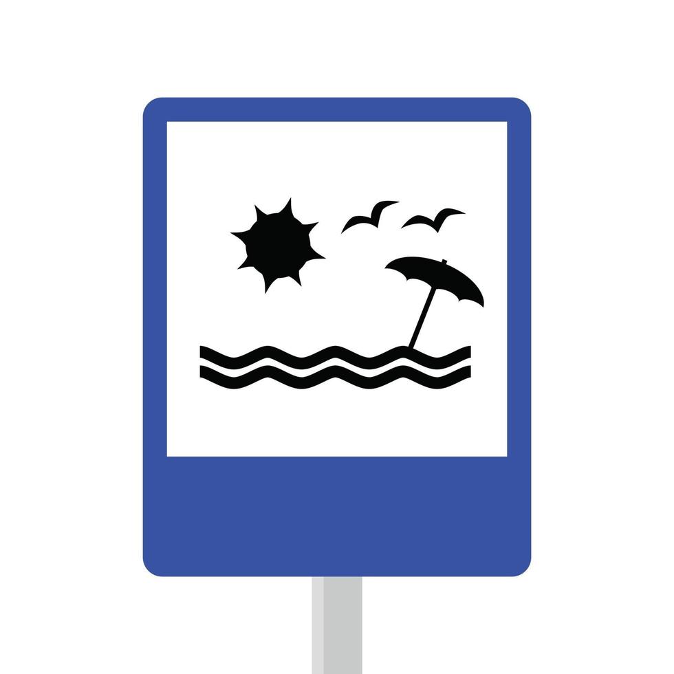 Zeichen für Strandlage vektor