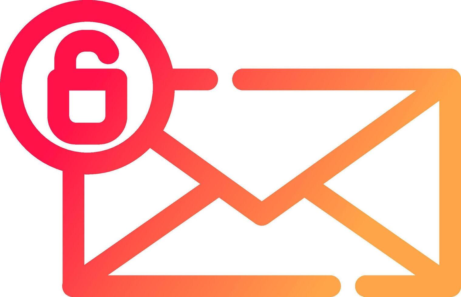 Entsperren Sie das kreative Icon-Design für E-Mails vektor