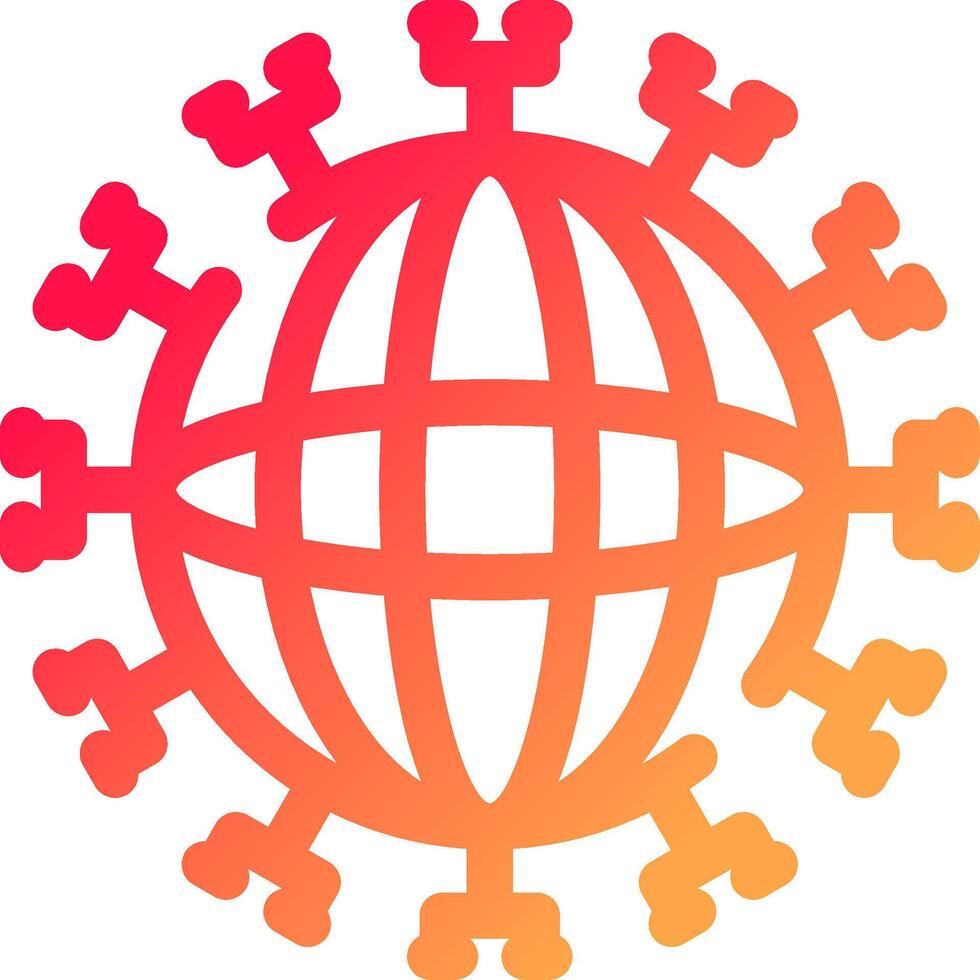 kreatives Icon-Design für globale Netzwerke vektor