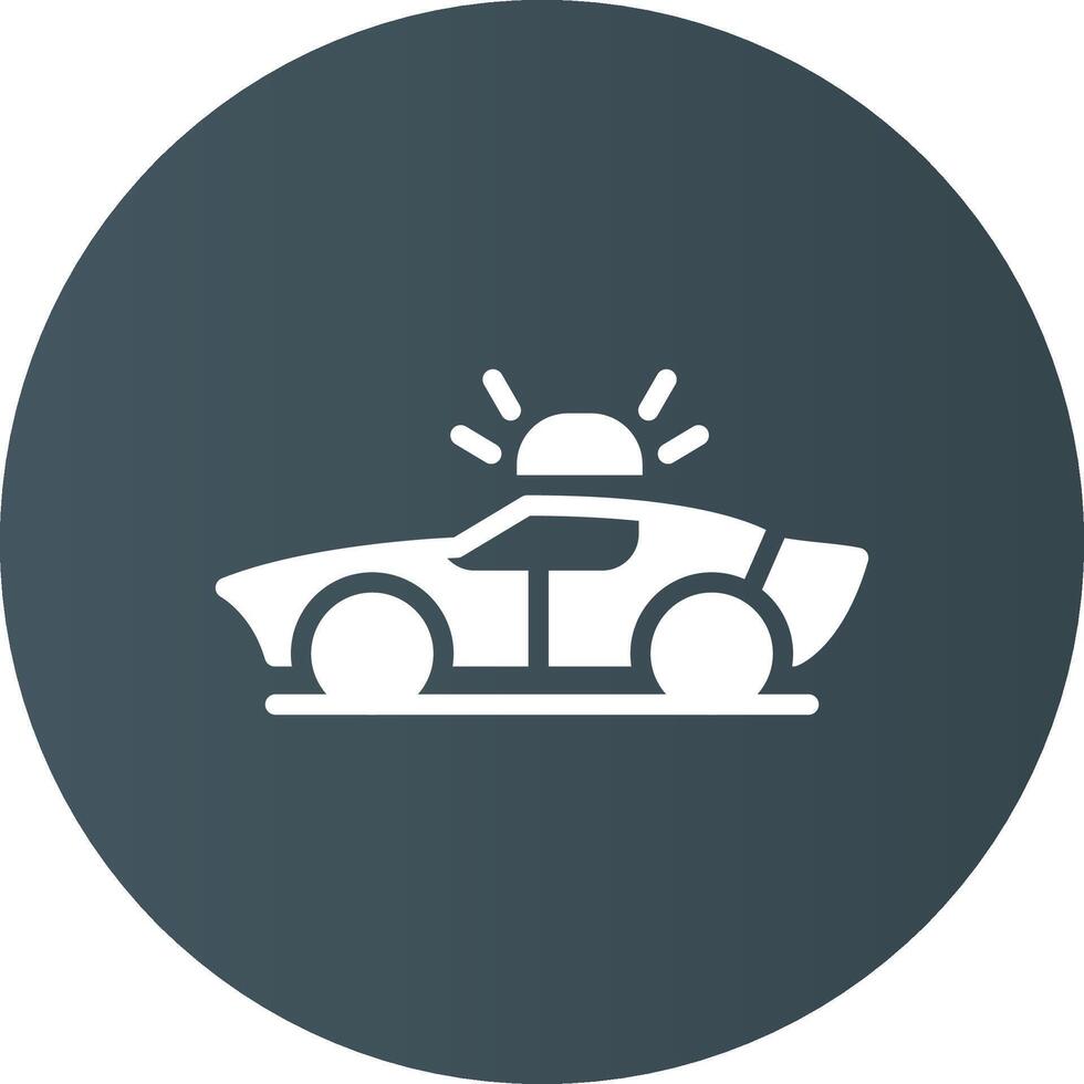 Polizeiauto kreatives Icon-Design vektor