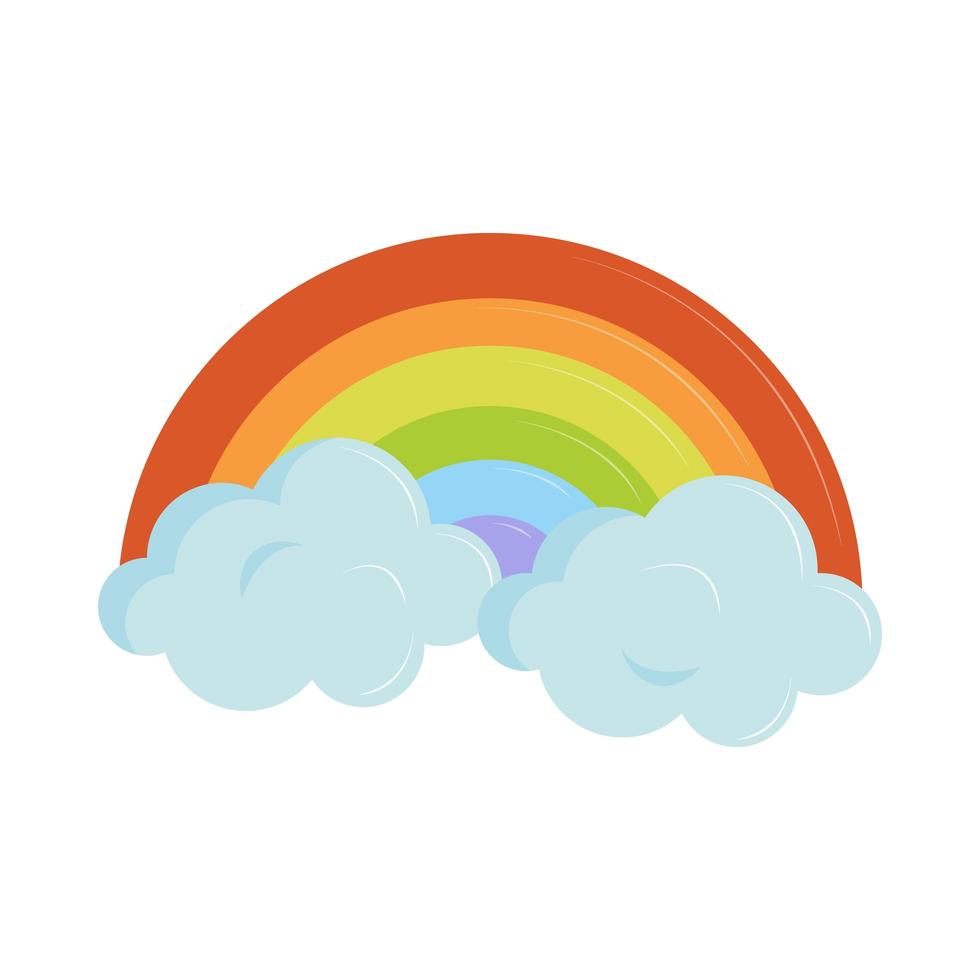 Regenbogenhimmelwolken vektor