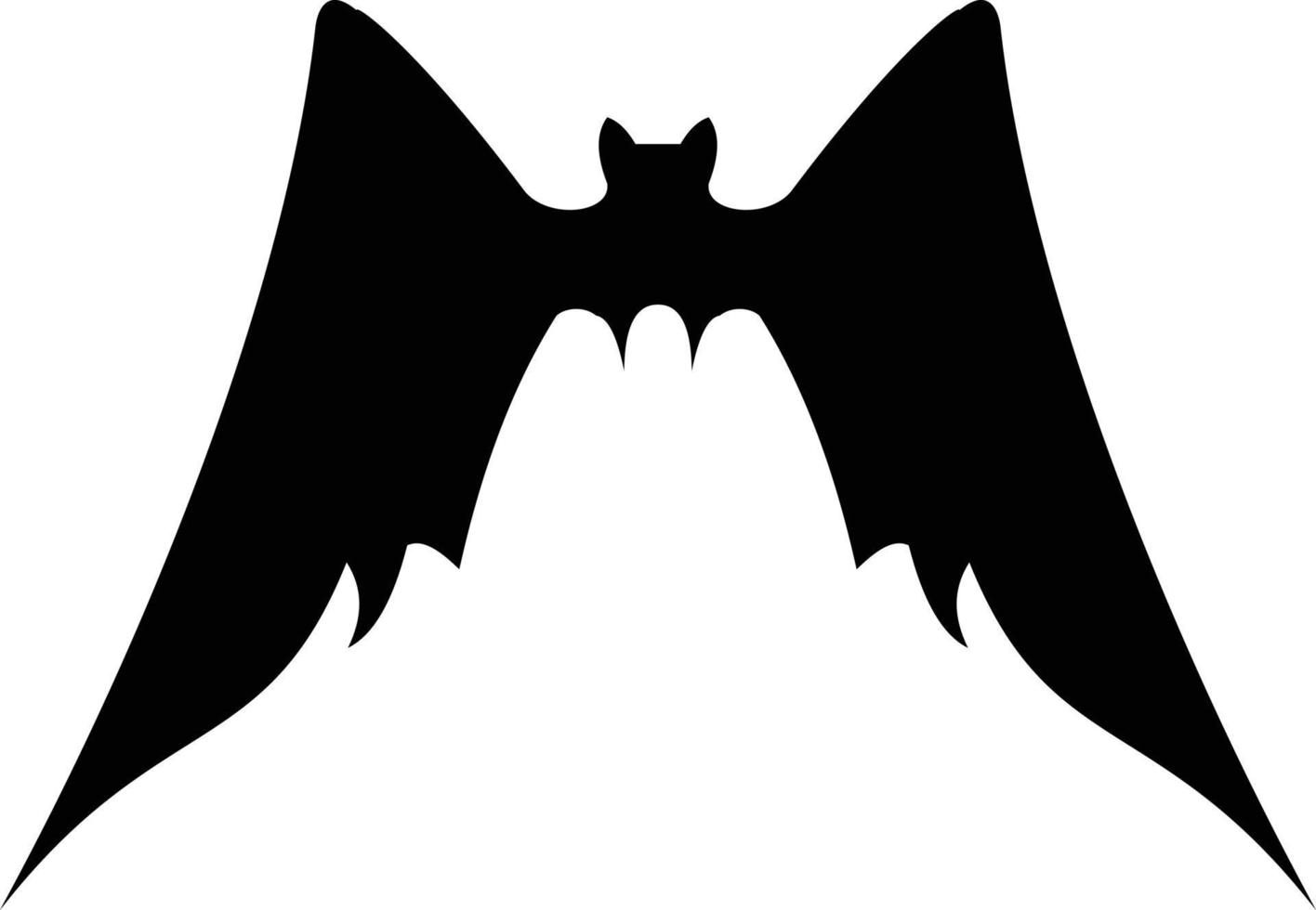 Kunstillustration schwarzer Fledermausvektor passend für Halloween. vektor