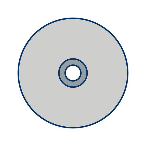 Compact Disk-Ikonen-Vektor-Illustration vektor