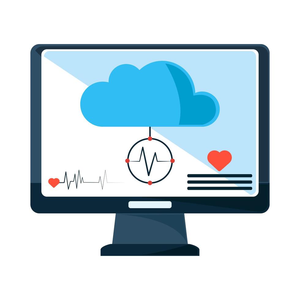 datorskärmens hälsa vektor