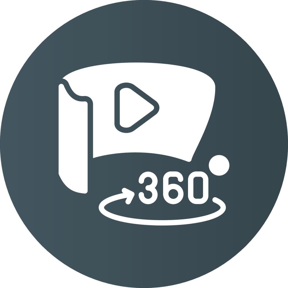 360 Grad Video kreativ Symbol Design vektor