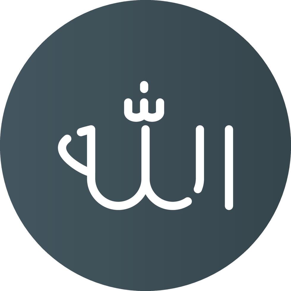 Glaube an Allah kreatives Icon-Design vektor