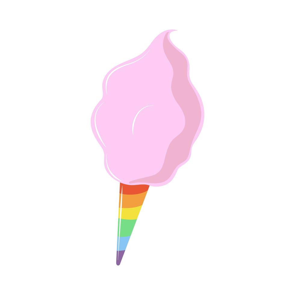 Regenbogen-Zuckerwatte vektor