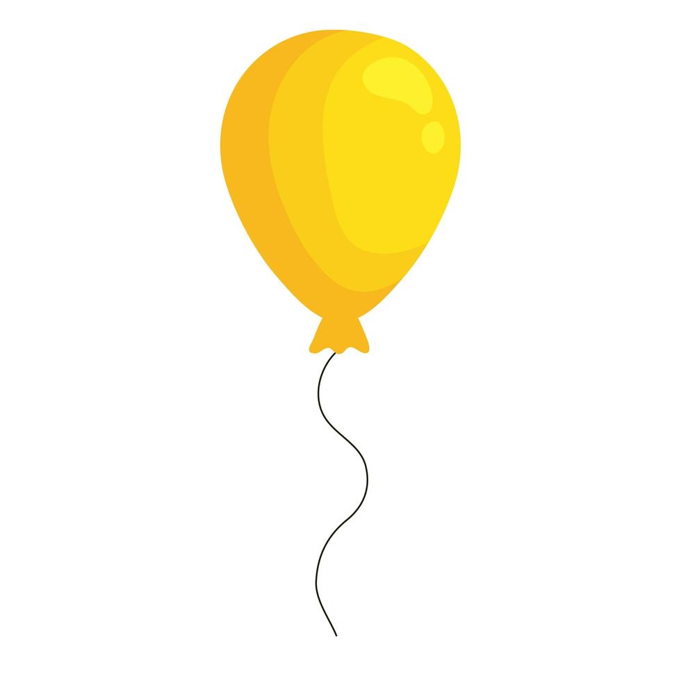 Heliumballon gelb vektor