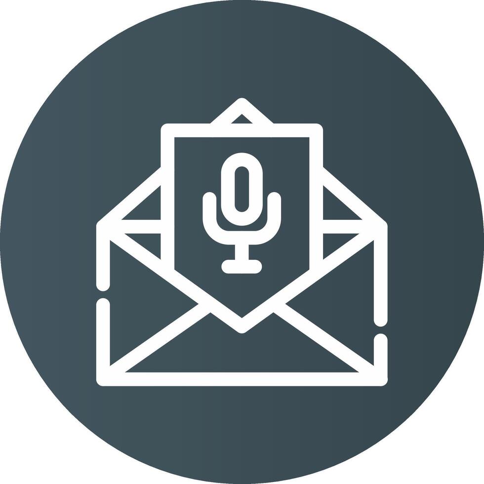 Voice-E-Mail kreatives Icon-Design vektor