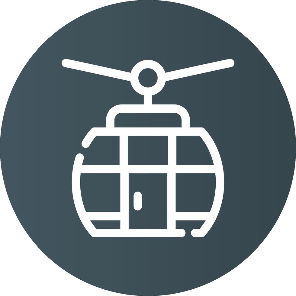 Seilbahn kreatives Icon-Design vektor