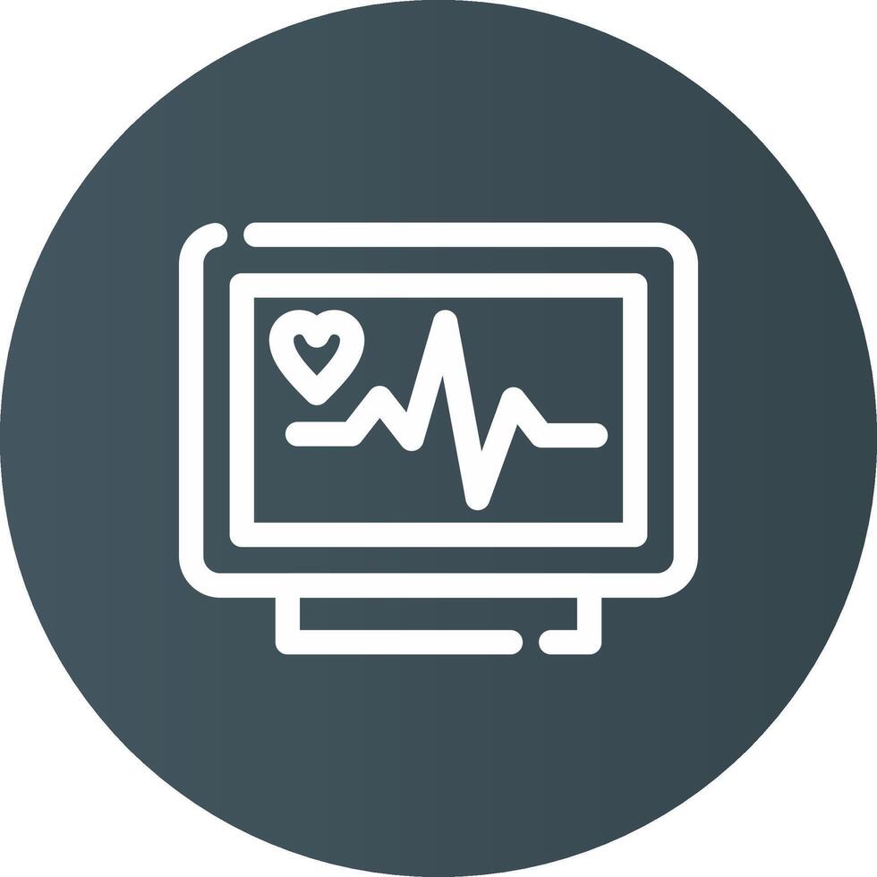 EKG-Monitor kreatives Icon-Design vektor