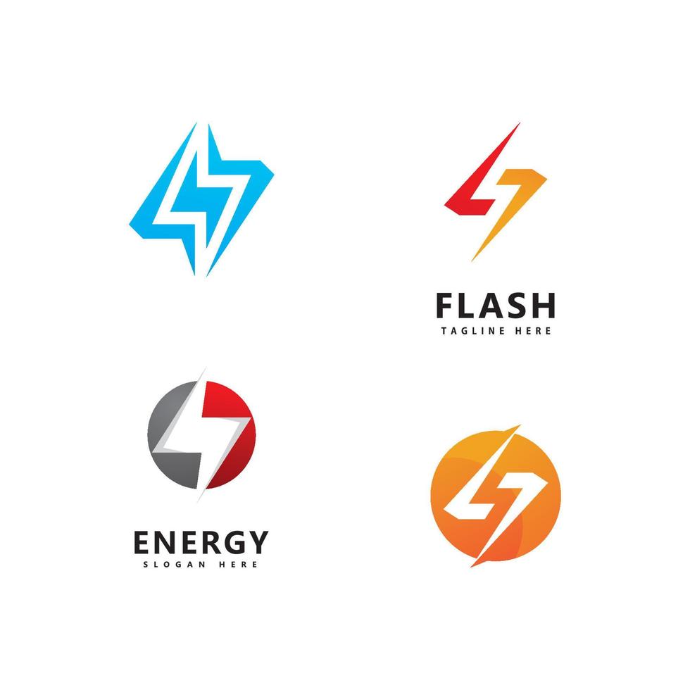 energi logotyp ikon mall vektor design