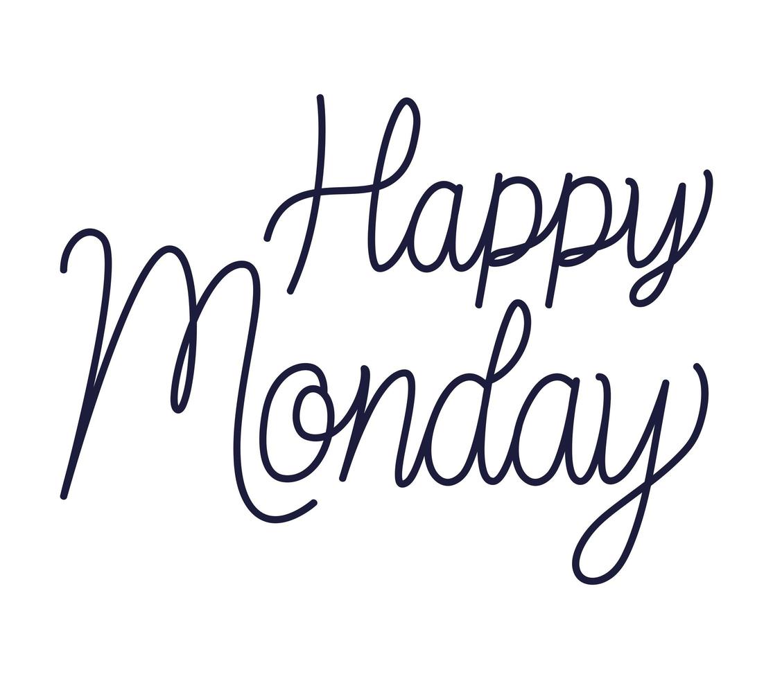 Design von Happy Monday vektor