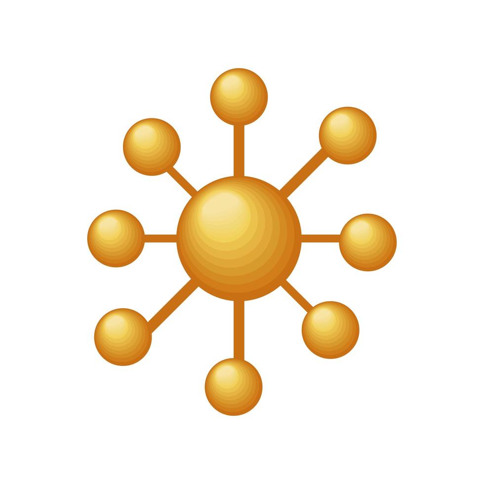 vetenskap molekyl atom ikon vektor