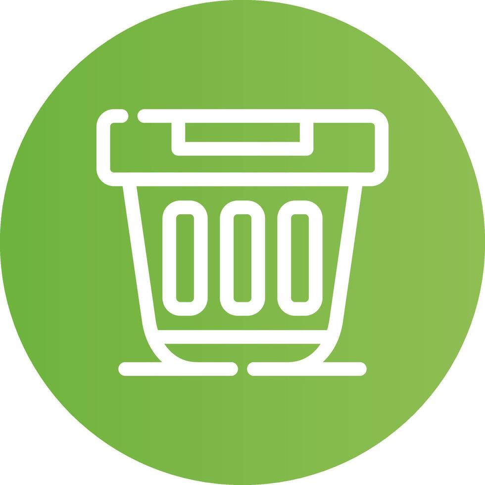 Müllcontainer kreatives Icon-Design vektor