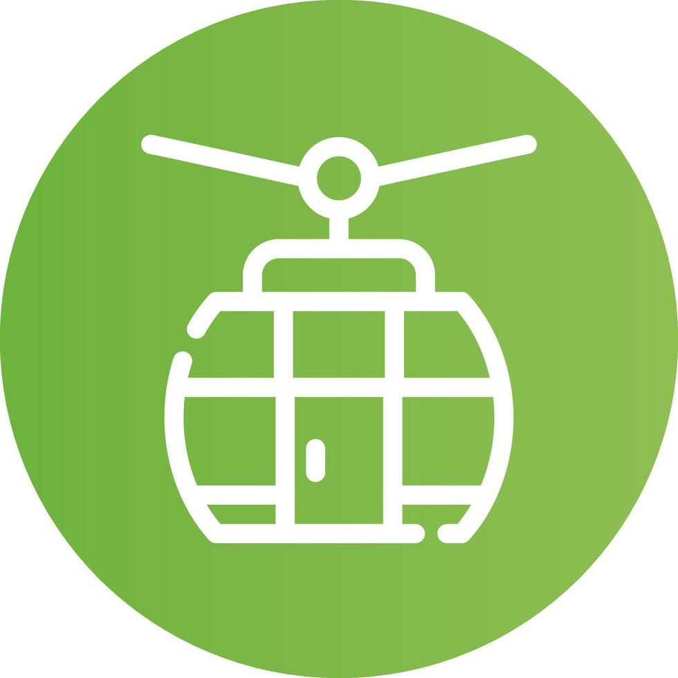 Seilbahn kreatives Icon-Design vektor