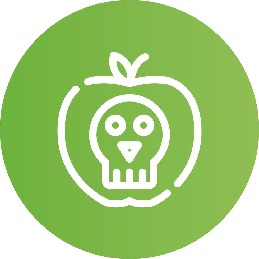 kreatives Icon-Design mit vergiftetem Apfel vektor