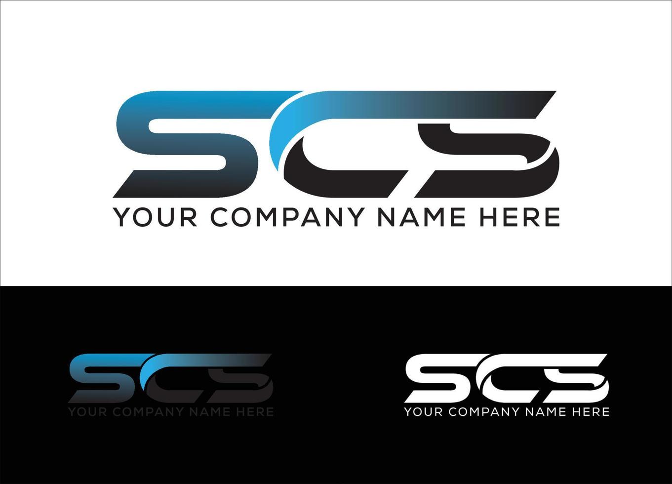 Anfangsbuchstabe scs-Logo oder Symbol-Design-Vektor-Bildvorlage vektor