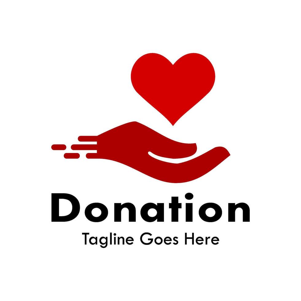 donation design logotyp mall illustration vektor