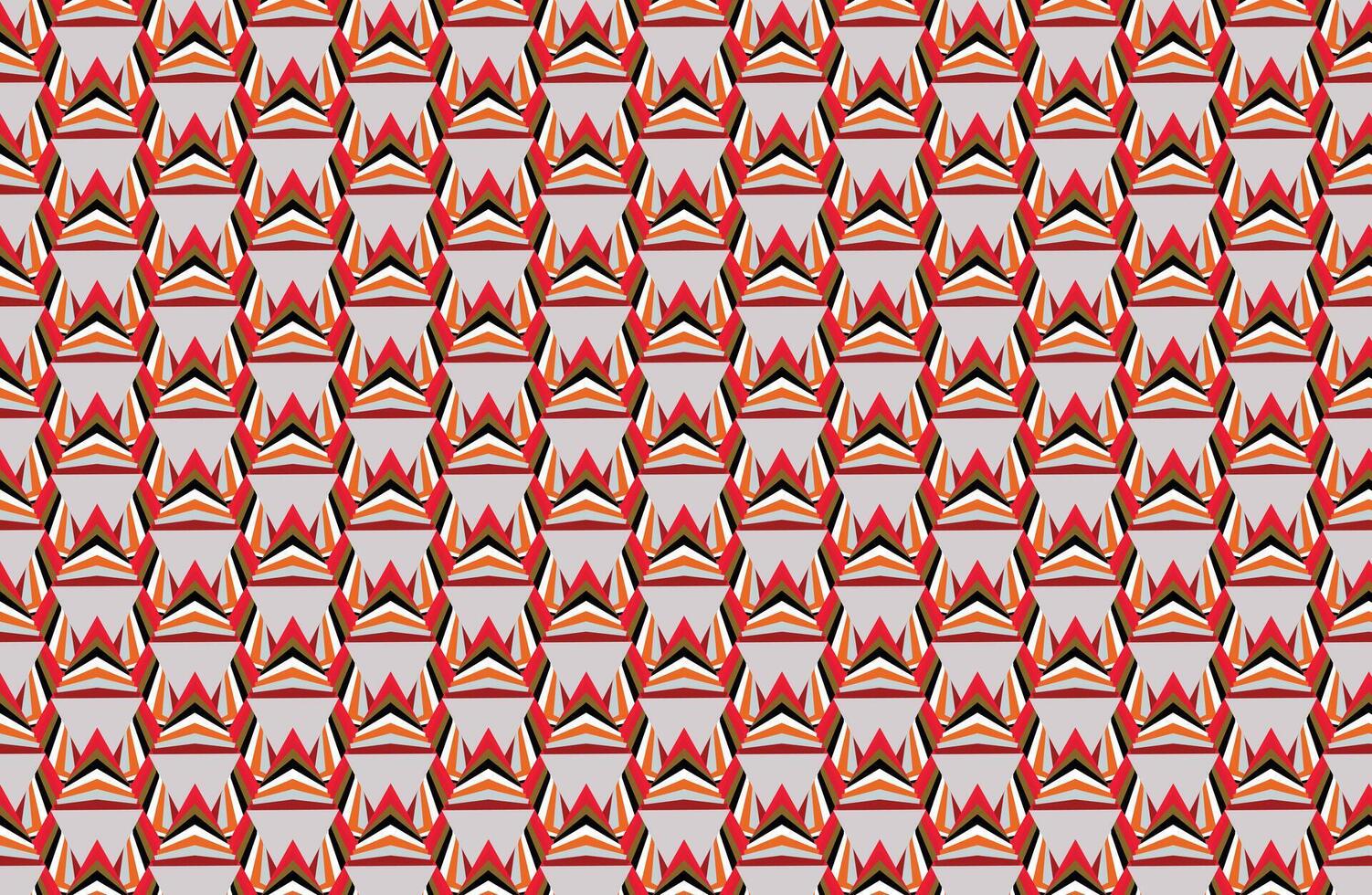 Illustration Hintergrund, Muster von Schicht Mehrfarbig im Dreieck auf grau Hintergrund. vektor