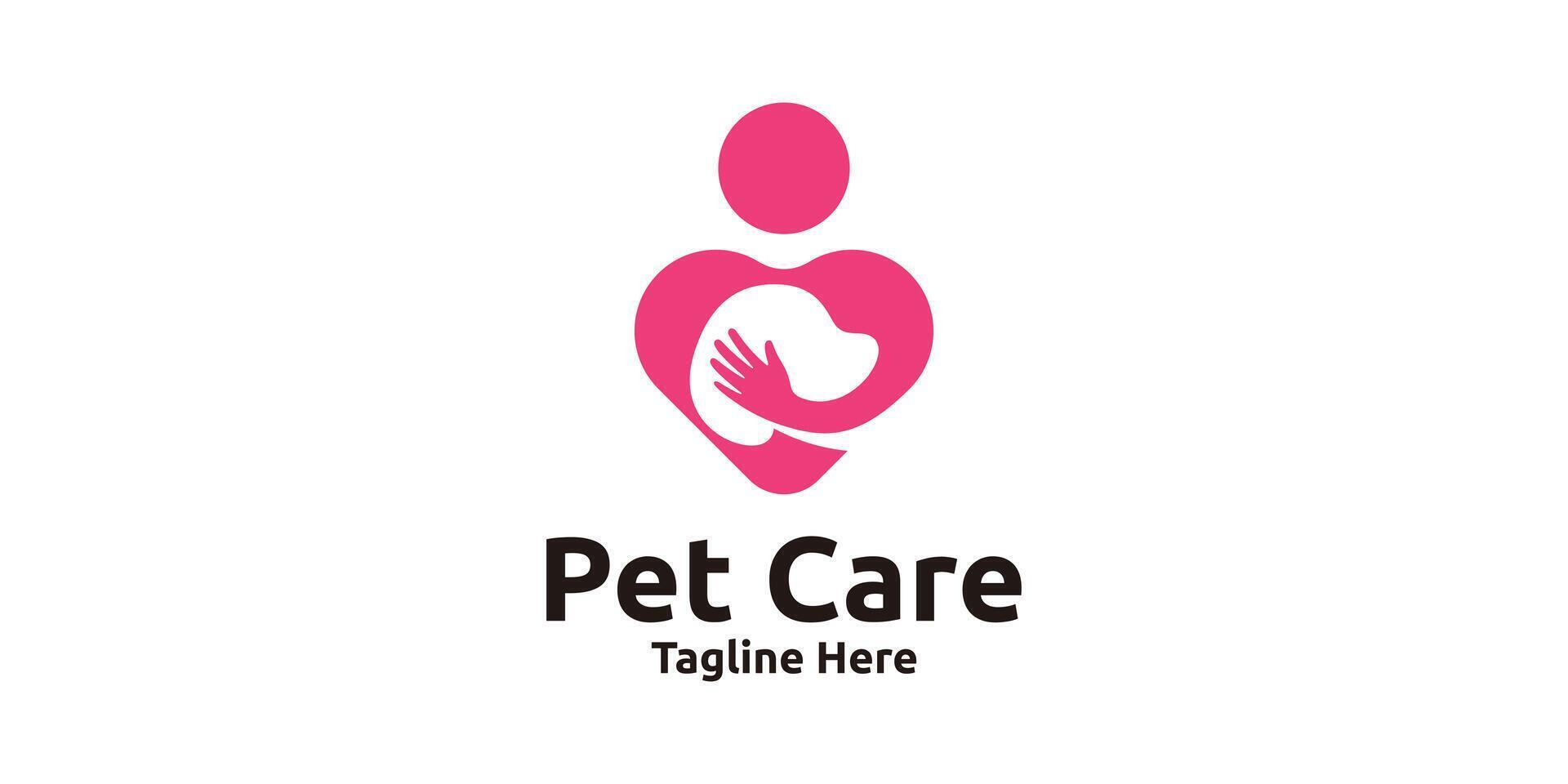 logotyp design sällskapsdjur vård, hälsa sällskapsdjur, klinik sällskapsdjur, logotyp design mall, symbol, kreativ aning. vektor
