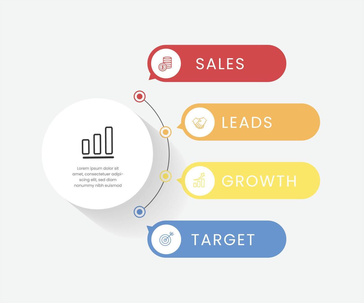färgrik företag infograph fri vektor