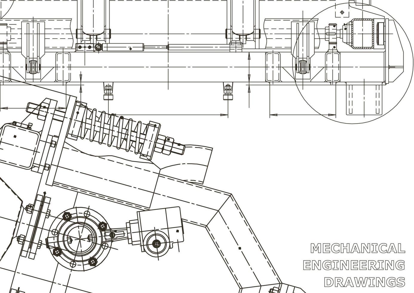 Vektor-Banner. technische Zeichnung. mechanischer Instrumentenbau vektor