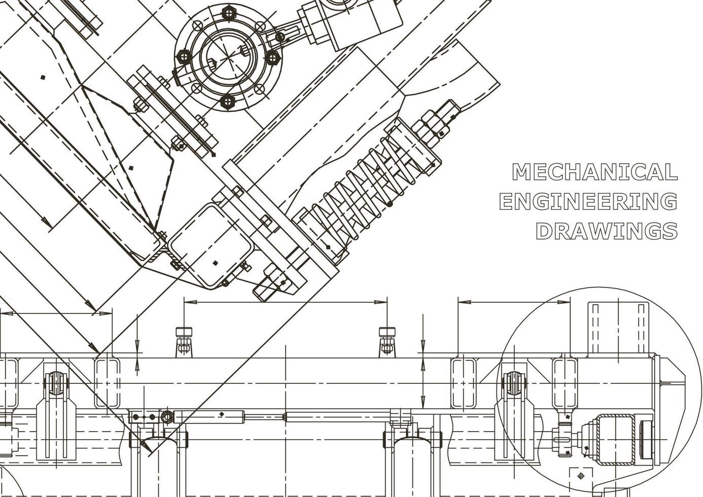 Vektor-Banner. technische Zeichnung. mechanischer Instrumentenbau vektor