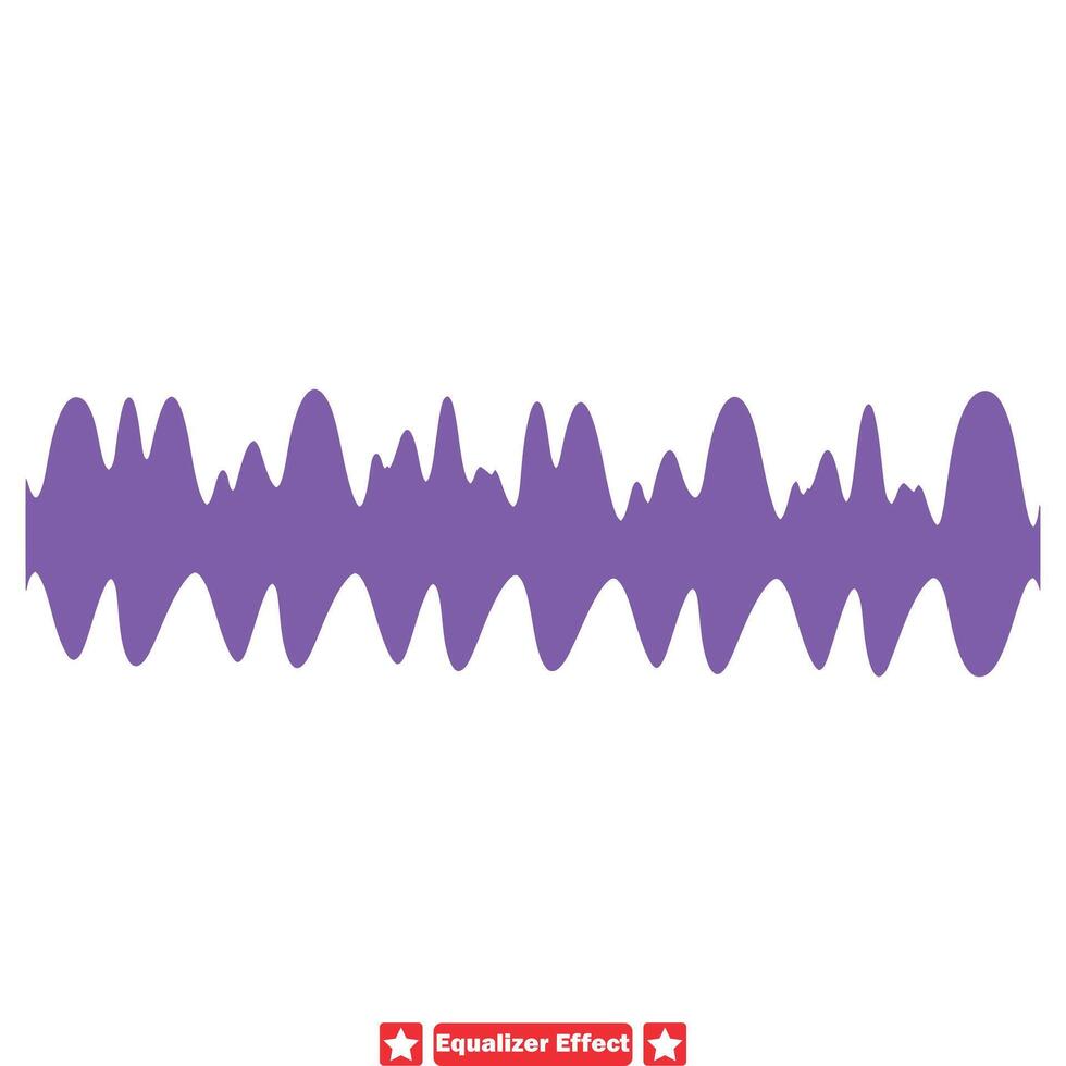 dynamisk ljud vågor utjämnare vektor grafik för musik entusiaster