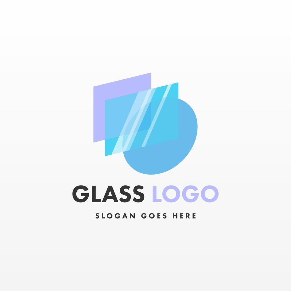 kreativ design glas logotyp mall vektor